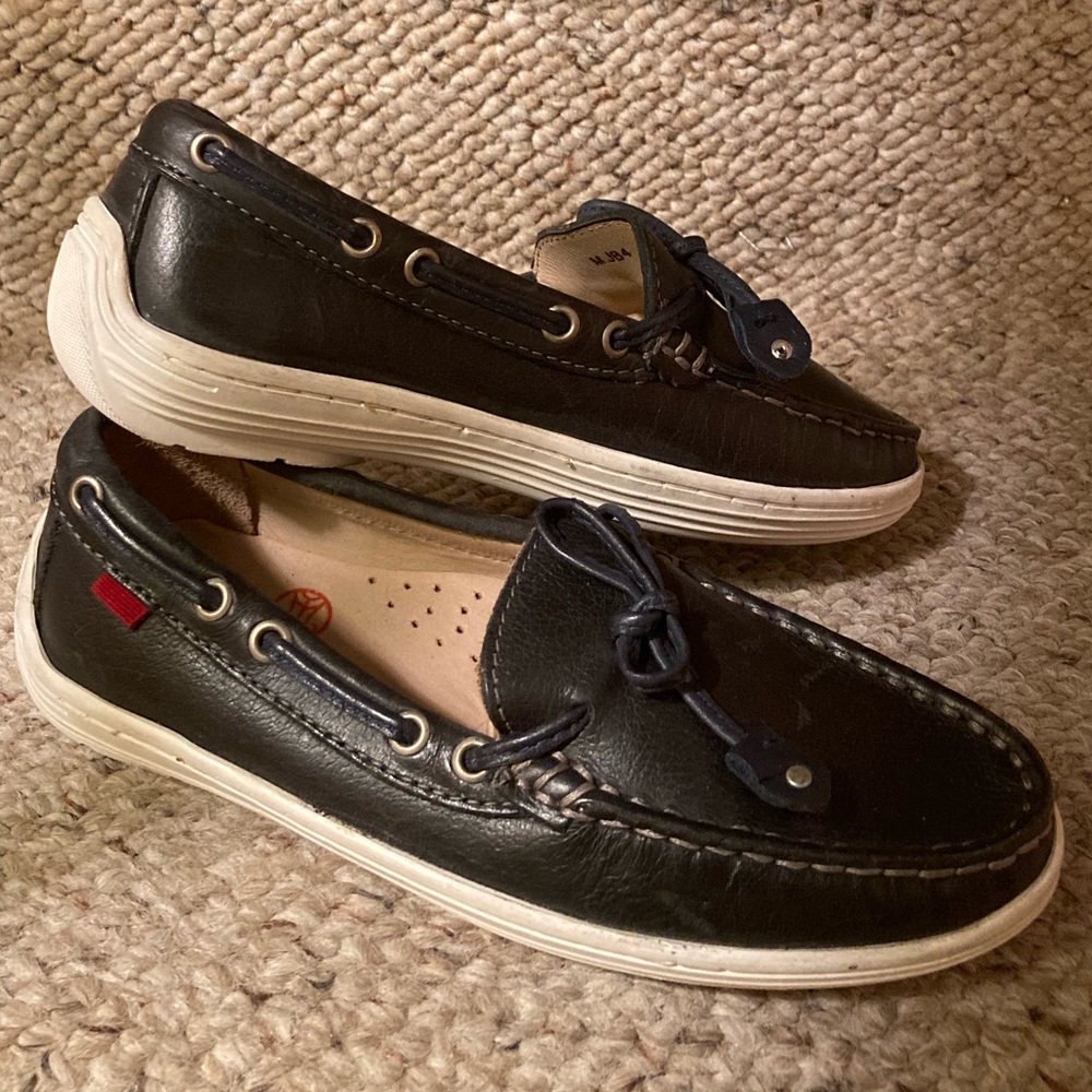 Marc Joseph New York Navy Blue Soft Calf Leather Loafers